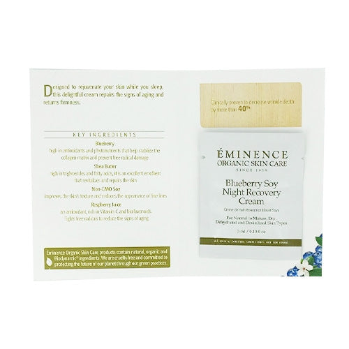 Eminence Organics Blueberry Soy Night Recovery Cream Sample Size