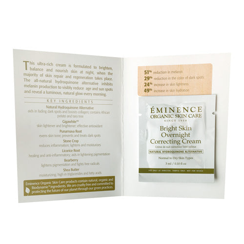  Eminence Organics Bright Skin Overnight Correcting Cream Sample Size