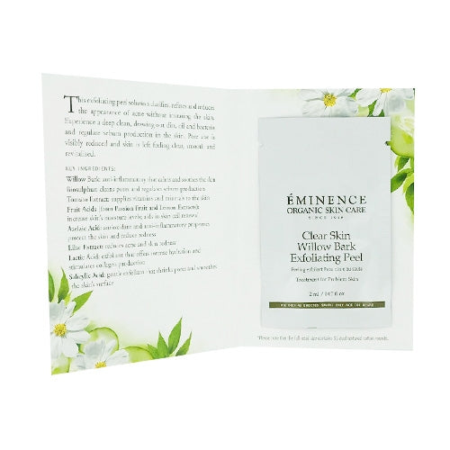 Eminence Organics Clear Skin Willow Bark Exfoliating Peel Sample Size