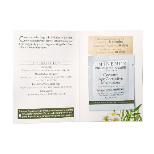 Eminence Organics Coconut Age Corrective Moisturizer Sample Size