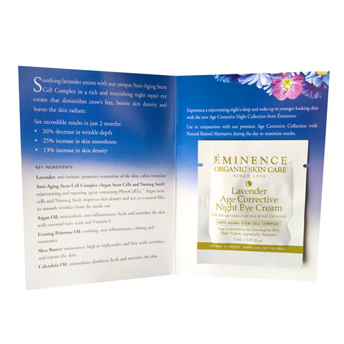 Eminence Lavender Age Corrective Night Eye Cream Sample
