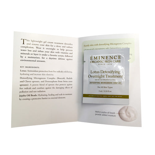 Eminence Organics Lotus Detoxifying Overnight Treatment Sample Size