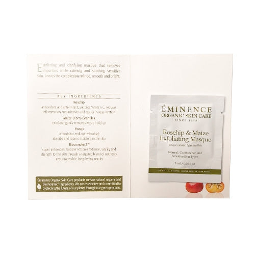 Eminence Organics Rosehip &amp; Maize Exfoliating Masque Sample Size