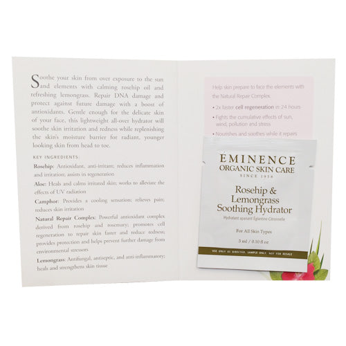 Eminence Organics Rosehip &amp; Lemongrass Soothing Hydrator Sample