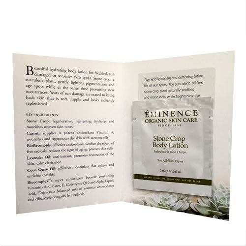 Eminence Organics Stone Crop Body Lotion Sample Size