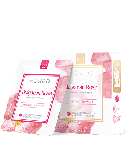 FOREO UFO Bulgarian Rose Mask individual box