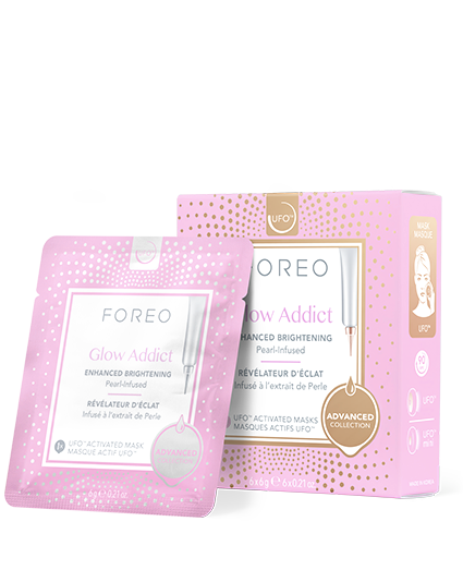 FOREO UFO Glow Addict Mask individual with box