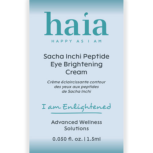haia "I am Enlightened" Sacha Inchi Peptide Eye Brightening Cream - Certified Cosmos Organic