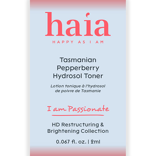 haia "I am Passionate" Tasmanian Pepperberry Hydrosol Toner - Certified Cosmos Organic