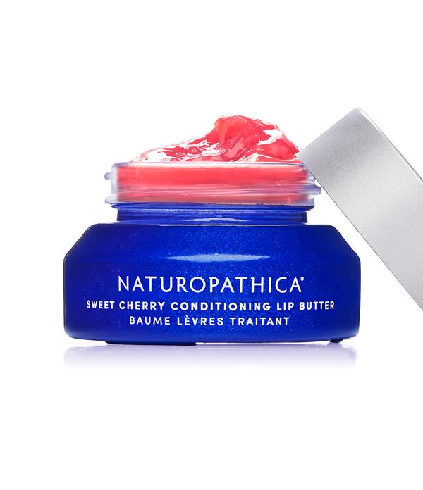 Naturopathica Sweet Cherry Conditioning Lip Butter open bottle