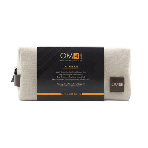 Organic Male OM4 Oily 4-Step RegiMEN &amp; Travel Bag